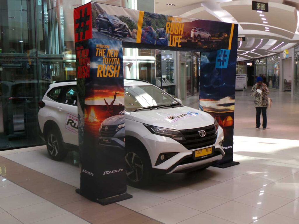 CMH Toyota Alberton displaying at the Alberton city shopping centre
