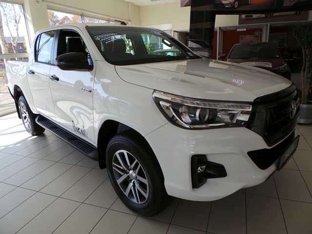 CMH Toyota- White new Toyota hilux on display