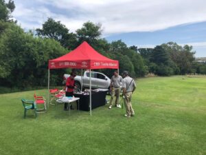 CMH Toyota Alberton at Bell Equipment Golf Day, Water hole with players