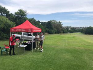 CMH Toyota Alberton at Bell Equipment Golf Day, Water hole with players